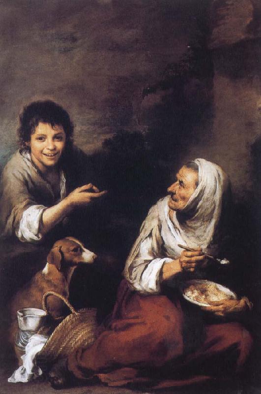 Bartolome Esteban Murillo Boys laugh at woman oil painting picture